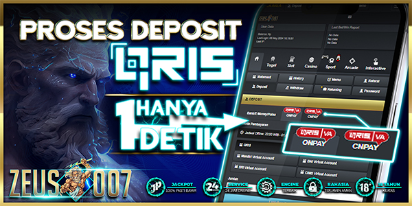 DEPOSIT VIA QRIS PROSES 1 DETIK